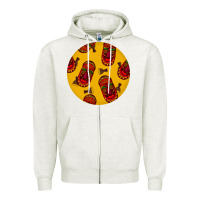 Oatmeal Heather african masks round earrings 5 Zipper Hoodie - BundleAndBundleShop