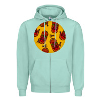 Seafoam african masks round earrings 5 Zipper Hoodie - BundleAndBundleShop