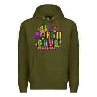 Army Green mardi gras queen Premium Hoodie - FaDigitalArtStudio