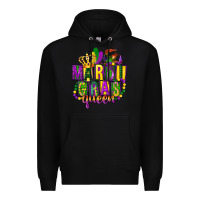 Black mardi gras queen Premium Hoodie - FaDigitalArtStudio