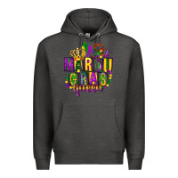 Charcoal Heather mardi gras queen Premium Hoodie - FaDigitalArtStudio