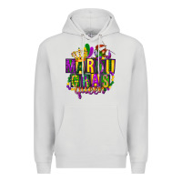 Dove Grey mardi gras queen Premium Hoodie - FaDigitalArtStudio