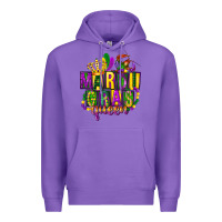Purple mardi gras queen Premium Hoodie - FaDigitalArtStudio