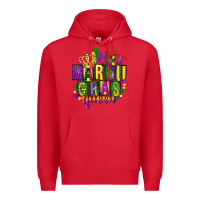 Red mardi gras queen Premium Hoodie - FaDigitalArtStudio