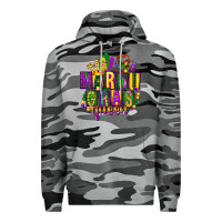 Slate Camo mardi gras queen Premium Hoodie - FaDigitalArtStudio