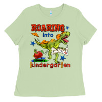 Matcha roaring into kindergarten Ladies Tee - BundleAndBundleShop
