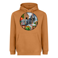 Meerkat ameraucana rooster christmas Heavyweight Hoodie - LillyAllenDesigns
