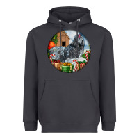 Smoke ameraucana rooster christmas Heavyweight Hoodie - LillyAllenDesigns