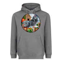 Storm ameraucana rooster christmas Heavyweight Hoodie - LillyAllenDesigns