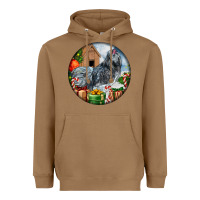 Toasted Coconut ameraucana rooster christmas Heavyweight Hoodie - LillyAllenDesigns