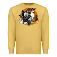 Antique Gold panda hallowen Premium Sweatshirt - LillyAllenDesigns