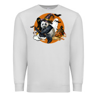 Dove Grey panda hallowen Premium Sweatshirt - LillyAllenDesigns