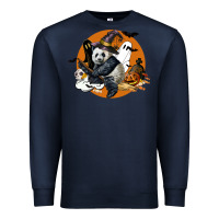 Navy panda hallowen Premium Sweatshirt - LillyAllenDesigns
