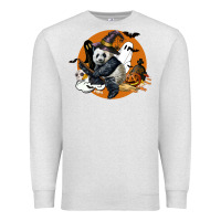Oatmeal Heather panda hallowen Premium Sweatshirt - LillyAllenDesigns