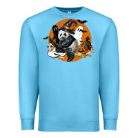 Ocean Blue panda hallowen Premium Sweatshirt - LillyAllenDesigns