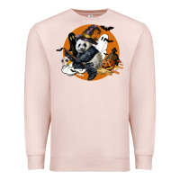 Pale Pink panda hallowen Premium Sweatshirt - LillyAllenDesigns