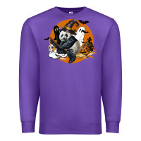 Purple panda hallowen Premium Sweatshirt - LillyAllenDesigns