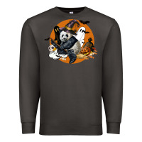 Smoke panda hallowen Premium Sweatshirt - LillyAllenDesigns