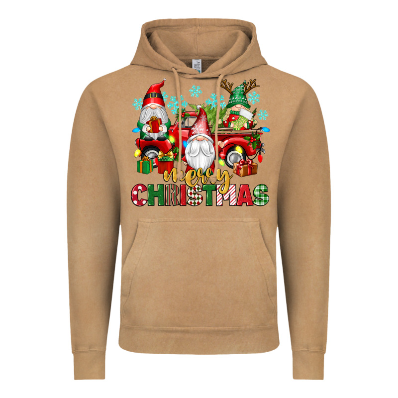 Merry Christmas Gnome Truck Vintage Hoodie by texasbilliewilder | Teevron