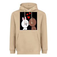 Mushroom brown bear cony bunny rabbit the kiss Heavyweight Hoodie - tuanDangUi