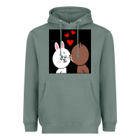 Sage brown bear cony bunny rabbit the kiss Heavyweight Hoodie - tuanDangUi