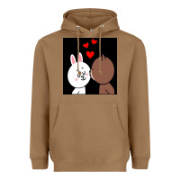 Toasted Coconut brown bear cony bunny rabbit the kiss Heavyweight Hoodie - tuanDangUi