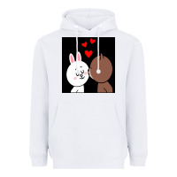 White brown bear cony bunny rabbit the kiss Heavyweight Hoodie - tuanDangUi