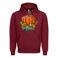 Burgundy pumpkin mini Zipper Hoodie - BundleAndBundleShop