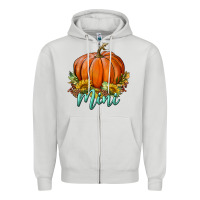 Dove Grey pumpkin mini Zipper Hoodie - BundleAndBundleShop