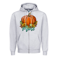 Heather Grey pumpkin mini Zipper Hoodie - BundleAndBundleShop
