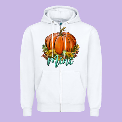 Pumpkin Mini Zipper Hoodie Designed By Bundleandbundleshop
