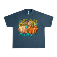 Midnight Navy It's Fall Y'all Urban Heavy Tee - texasbilliewilder