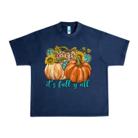 Navy It's Fall Y'all Urban Heavy Tee - texasbilliewilder