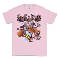 Bubblegum Pink sky j mauve sneaker girl afro woman Classic Tee - RanaPortraitStore