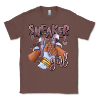 Chestnut sky j mauve sneaker girl afro woman Classic Tee - RanaPortraitStore