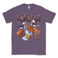 Lavender sky j mauve sneaker girl afro woman Classic Tee - RanaPortraitStore