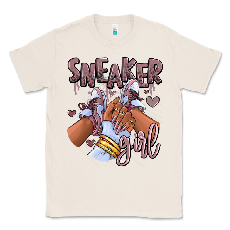 Sky J Mauve Sneaker Girl Afro Woman Classic Tee by RanaPortraitStore | Teevron