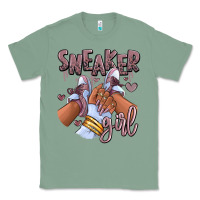 Sage sky j mauve sneaker girl afro woman Classic Tee - RanaPortraitStore
