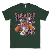 Sports Green sky j mauve sneaker girl afro woman Classic Tee - RanaPortraitStore