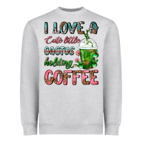 Heather Grey I Love A Cute Little Cactus Holding Coffee Heavyweight Sweatshirt - FaDigitalArtStudio