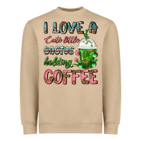 Mushroom I Love A Cute Little Cactus Holding Coffee Heavyweight Sweatshirt - FaDigitalArtStudio