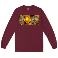 Burgundy 2024 new year Long Sleeve Tee - CowGirlArtShop