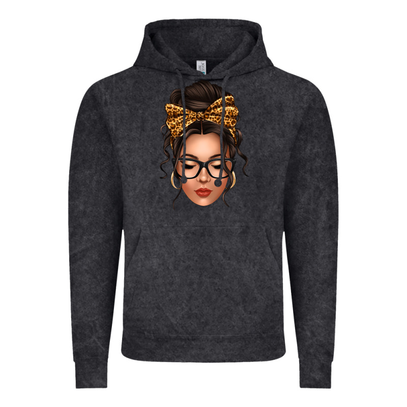 Caucasian Leopard Messy Bun Vintage Hoodie by texasbilliewilder | Teevron