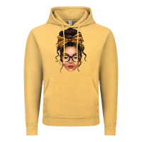 Vintage Mustard caucasian leopard messy bun Vintage Hoodie - texasbilliewilder