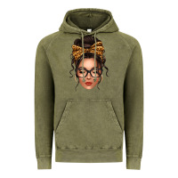 Vintage Olive caucasian leopard messy bun Vintage Hoodie - texasbilliewilder