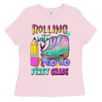 Bubblegum Pink rolling into first grade Ladies Tee - BundleAndBundleShop