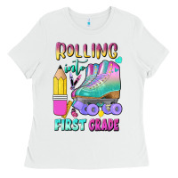 White rolling into first grade Ladies Tee - BundleAndBundleShop