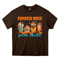 Chocolate Brown pumpkin spice jesus christ Heavy Core Tee - MaliasSmallBusiness