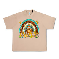 Burro Hello Fall with Rainbow Urban Heavy Tee - texasbilliewilder