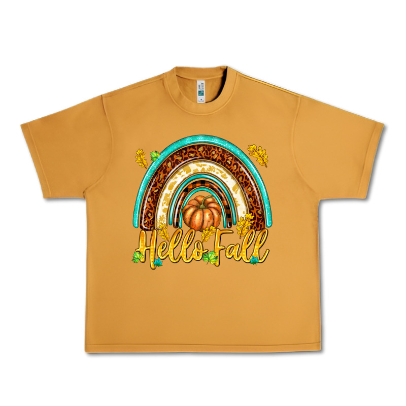 Hello Fall With Rainbow Urban Heavy Tee by texasbilliewilder | Teevron